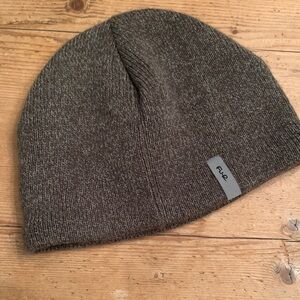 NWOT Turtle Fur fleece lined wool blend knit beanie Brown/Grey Knit